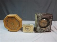 *Lot of 3 Clocks One Looks VERY Old -Only G.E.