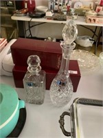 TWO CRYSTAL DECANTERS