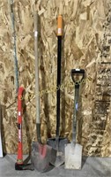 (4) 3 Shovels & True Temper Axe