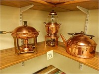 (3) Vintage Copper Serving Pieces