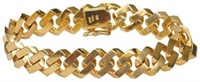 14K LINK BRACELET WITH EXTRA LINKS.