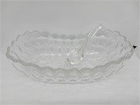 Glass / Crystal Candy Bowl with glass spoon