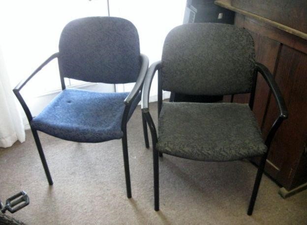 2 Stackable Upholstered Chairs