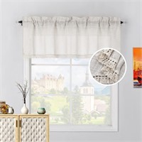 Beda Home Tassel-Linen Swag Valance  52Wx18L