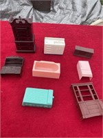 Vintage plastic dollhouse furniture