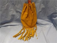 Leather fringed small bag
