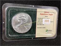 2001 American Eagle silver dollar