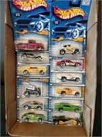 Flat of Hot Wheels