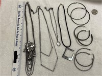 Gunmetal Costume Jewelry Necklaces & Hoop
