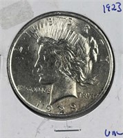1923 Peace Silver Dollar, US $1, UNC