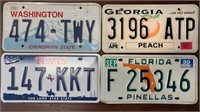 4 USA License Plates as seen