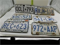 5 PAIRS OF VINTAGE LICENCE PLATES