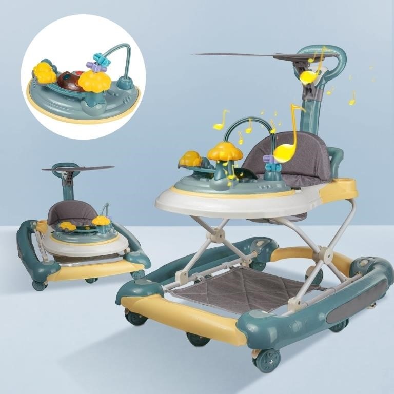 N7193 5-in-1 Baby Walker, Music and Lights, Green