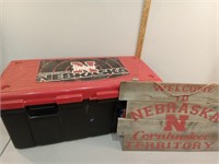 Nebraska footlocker & decor wood sign