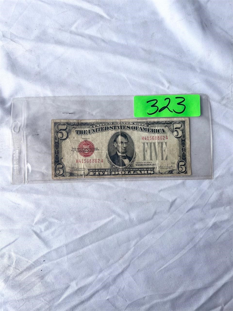 Five Dollar Bill 1928E Red Seal