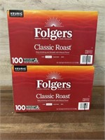 2-100 count Folgers kcups