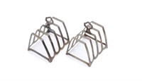 Pair of Australian sterling silver toast racks