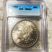 1898 Morgan Silver Dollar ICG - MS64