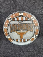 Stained Glass Texas Long Horns Clock