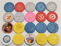 20 Various Mesquite Nevada Casino Chips