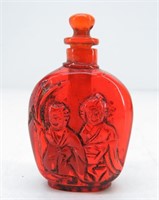 Small Oriental Red Glass Snuff Bottle