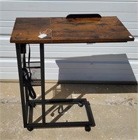 New Rolling Side Table With Power