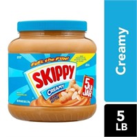 SKIPPY Peanut Butter, Creamy- 5lb each, Pack of 2