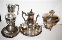 Silverplate Tea Set w/ Serving Tray,