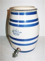 Stoneware Striped 2 Gallon Cooler w/ Spigot,