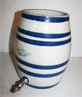 Stoneware Striped 2 Gallon Cooler w/ Spigot,