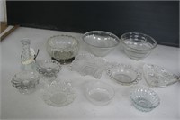 Glass Lot #2 - Decorative Bowls and Candle Holders