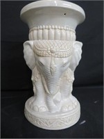 WHITE POTTERY ORIENTAL STYLE PLANT STAND