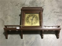 Wooden framed clock shelf
