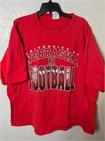 Vintage Nebraska Football Shirt Red