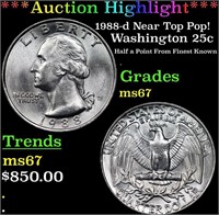 ***Auction Highlight*** 1988-d Washington Quarter