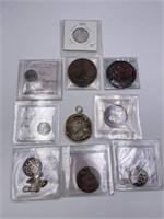 Assortment of Early Coins and Tokens