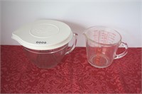 Pampered Chef Batter Bowl, & Pyrex Measuring Cup