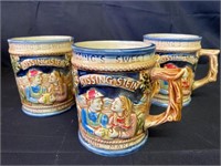 Kissing Steins, double handled, Japan
