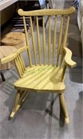 Repainted wooden child’s arm chair rocker.(1663)