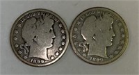 1899 & 1899-O US Silver Half Dollars