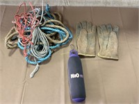 Used Duty Leather Gloves, Heavy Duty Ropes and