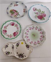 5 FANCY ANTIQUE PLATES