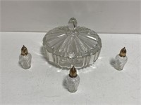 Candy Dish and Glass Shakers