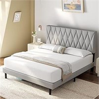 Queen Bed Frame, IYEE NATURE Premium Upholstered P