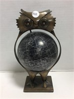 Metal Owl Black Globe
