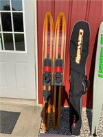 wooden pro am water skis