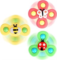 3PCS ALASOU Suction Cup Spinner Toys for 1 Year Ol