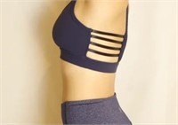 Navy Blue Strappy Sports Bra Size Large