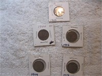 1940, 44, 46, 49, 53 coins