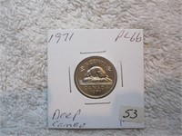1971 PL66 Canada .05 cent, Deep Cameo